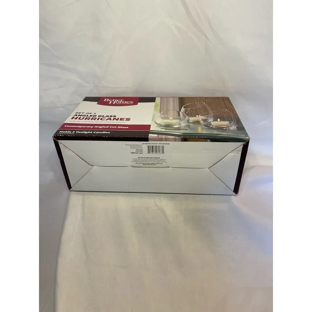 Better Home and Garden candle display-brand new-clear glass